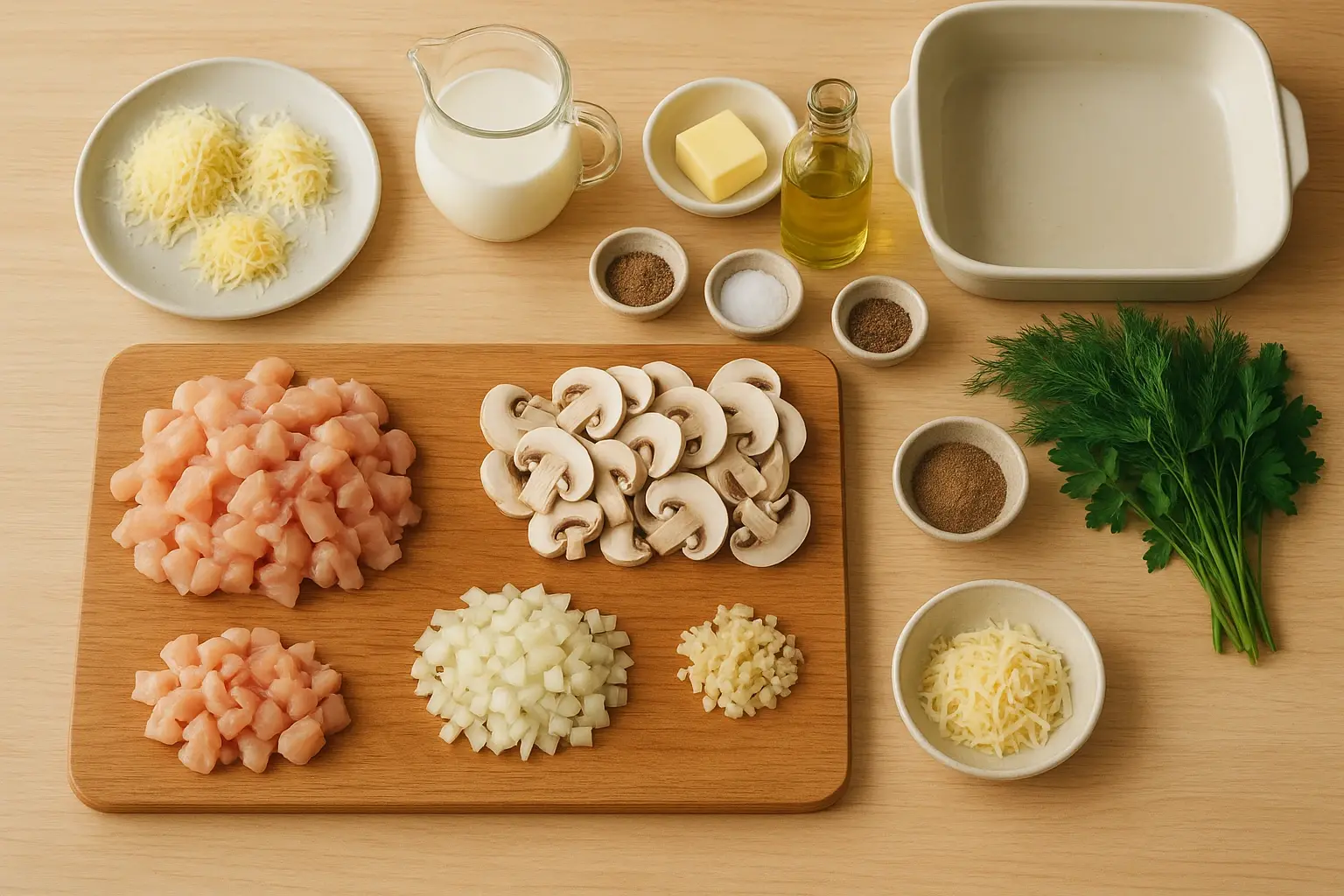 Як приготувати жульєн з грибами і куркою в духовці