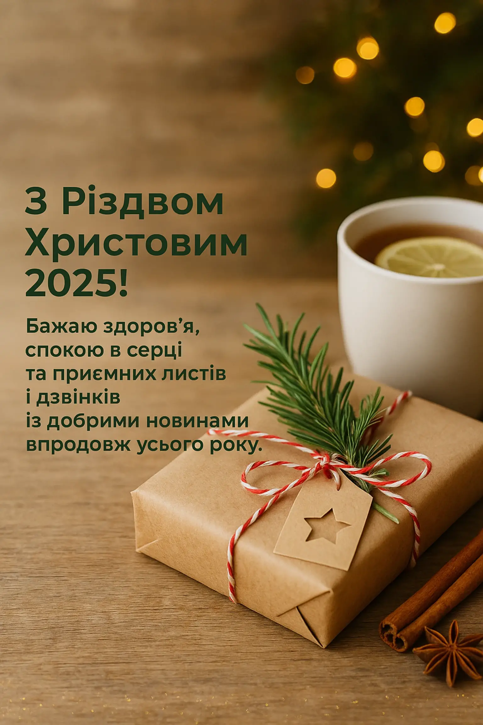 Привітання з Різдвом 2025