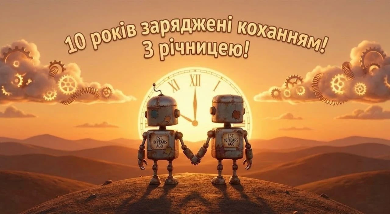 Привітання з 10 річницею весілля