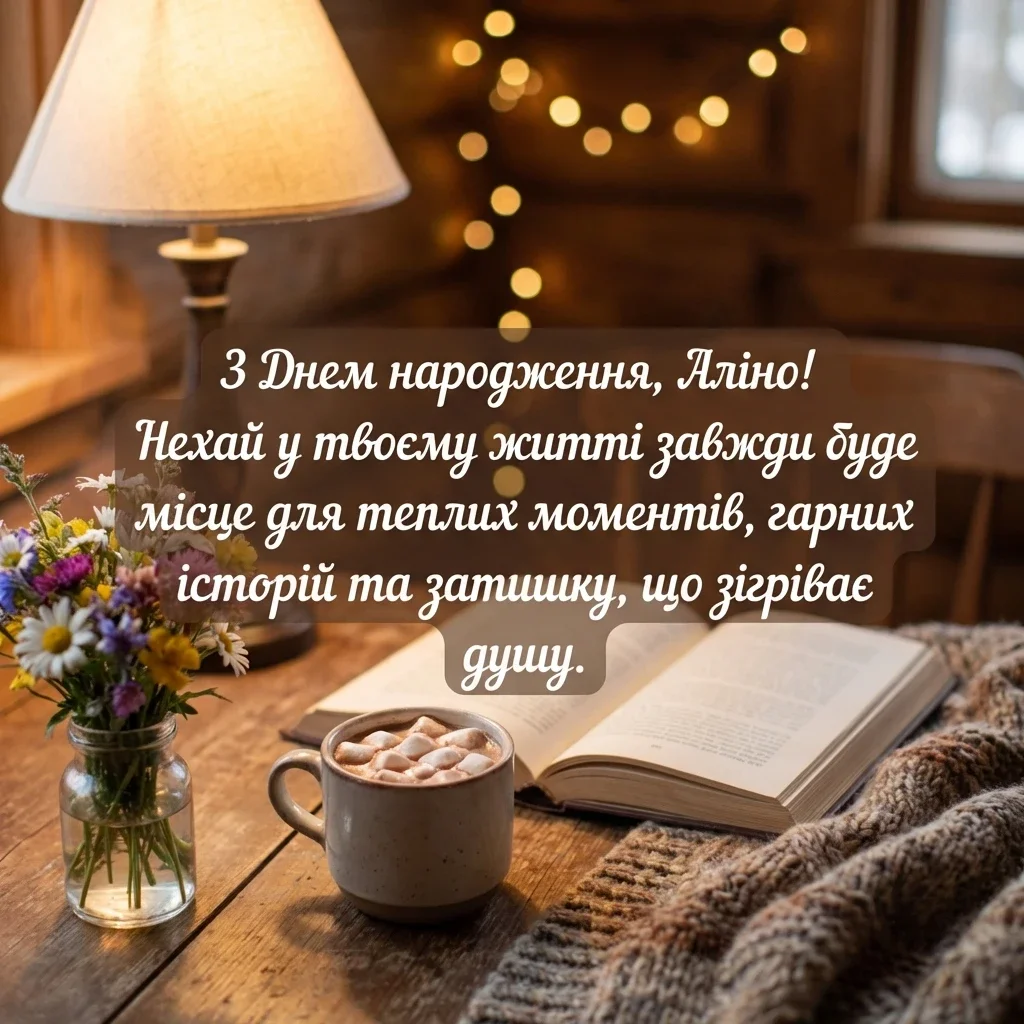 з днем народження, Аліна українською
