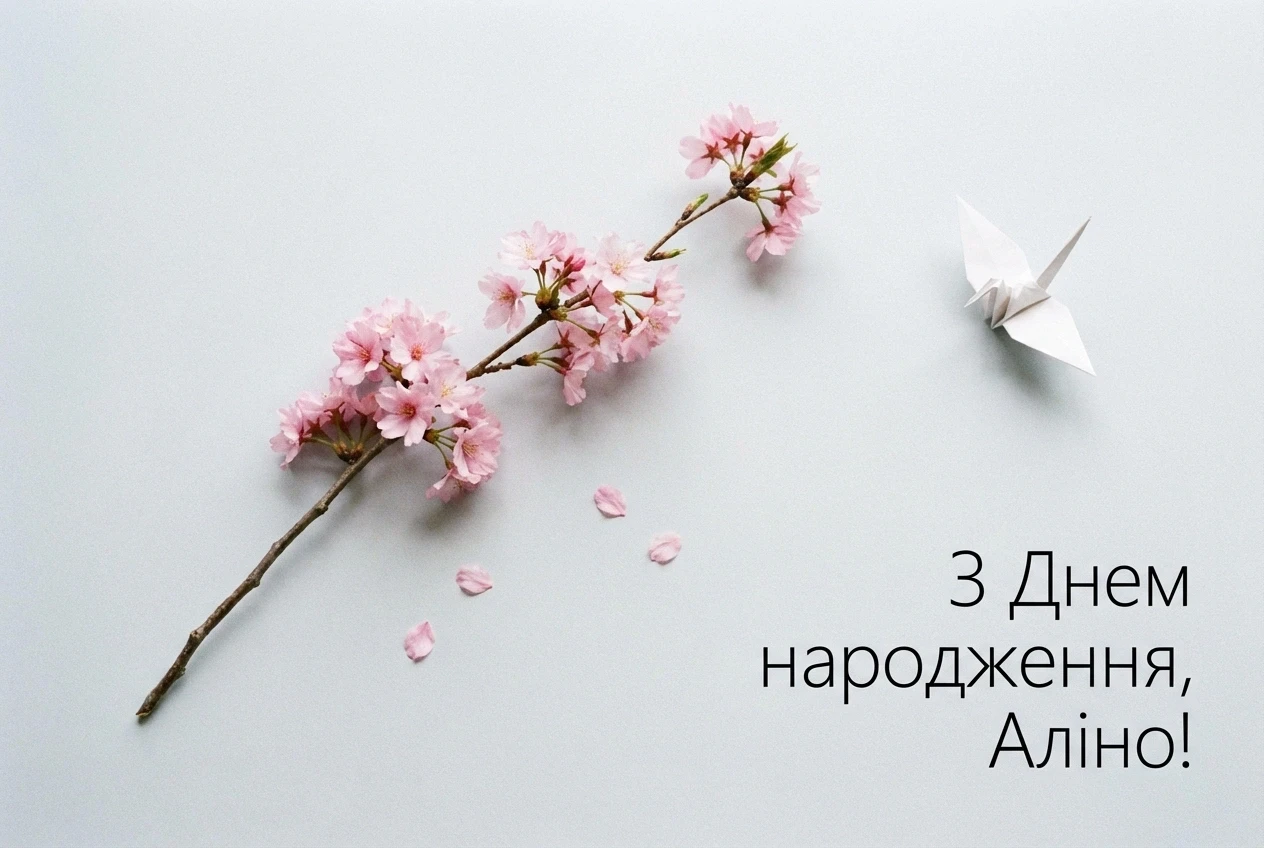 з днем народження, Аліна українською
