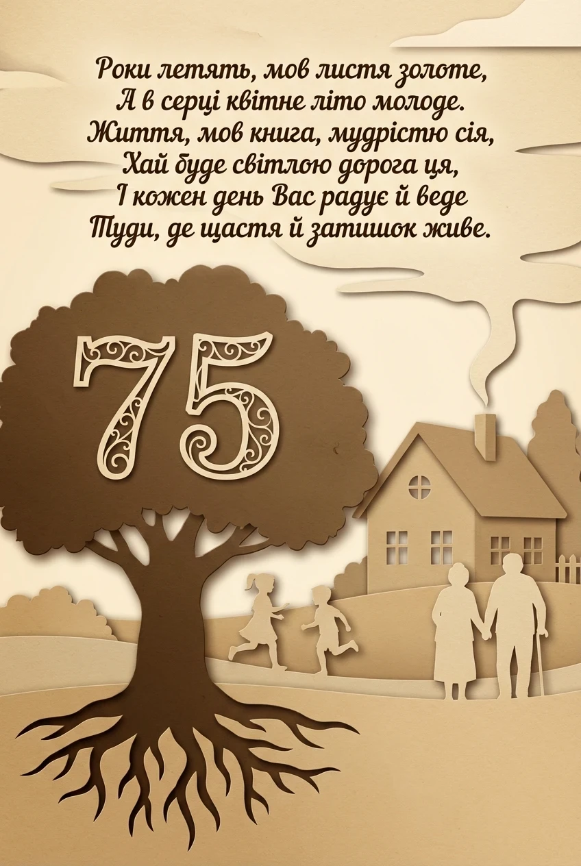 картинки з ювілеєм 75 років жінці