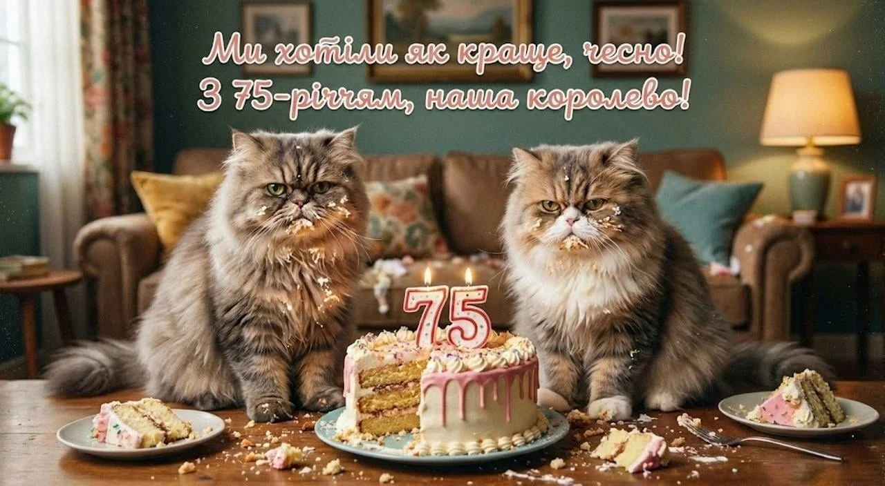 Привітання до картинки з ювілеєм 75 років жінці