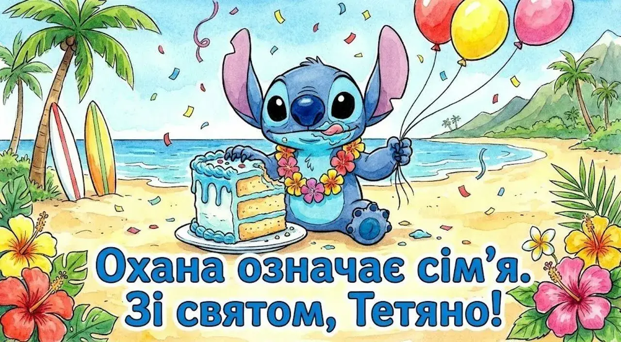 Привітання з днем народження для Тетяни