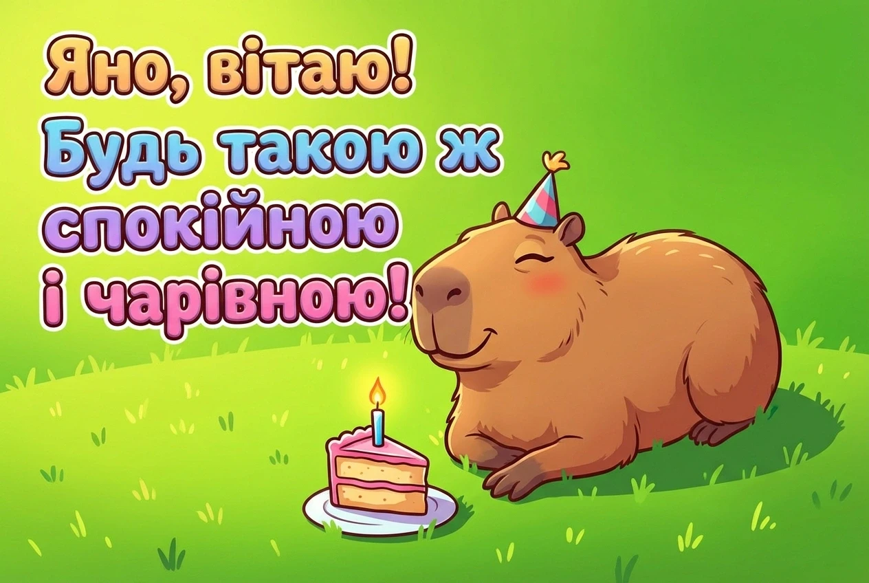 Яна з днем народження картинки