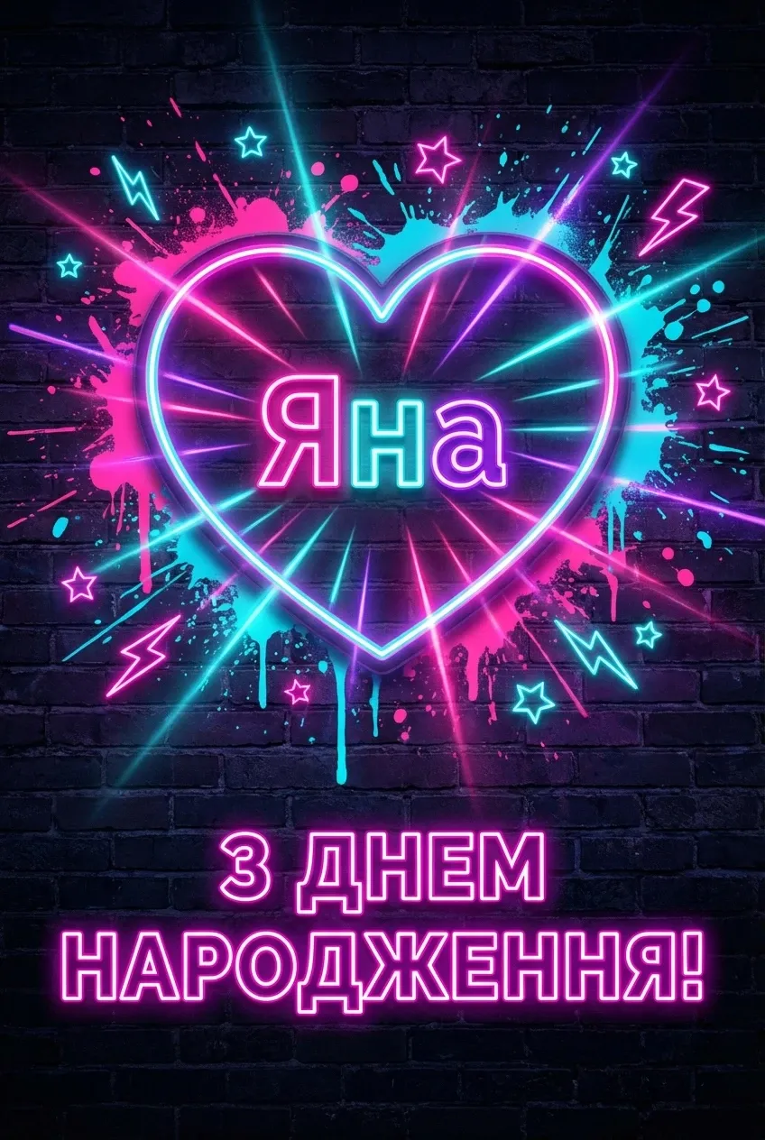 Яна з днем народження картинки