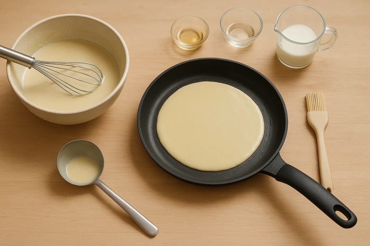 млинці на воді і молоці