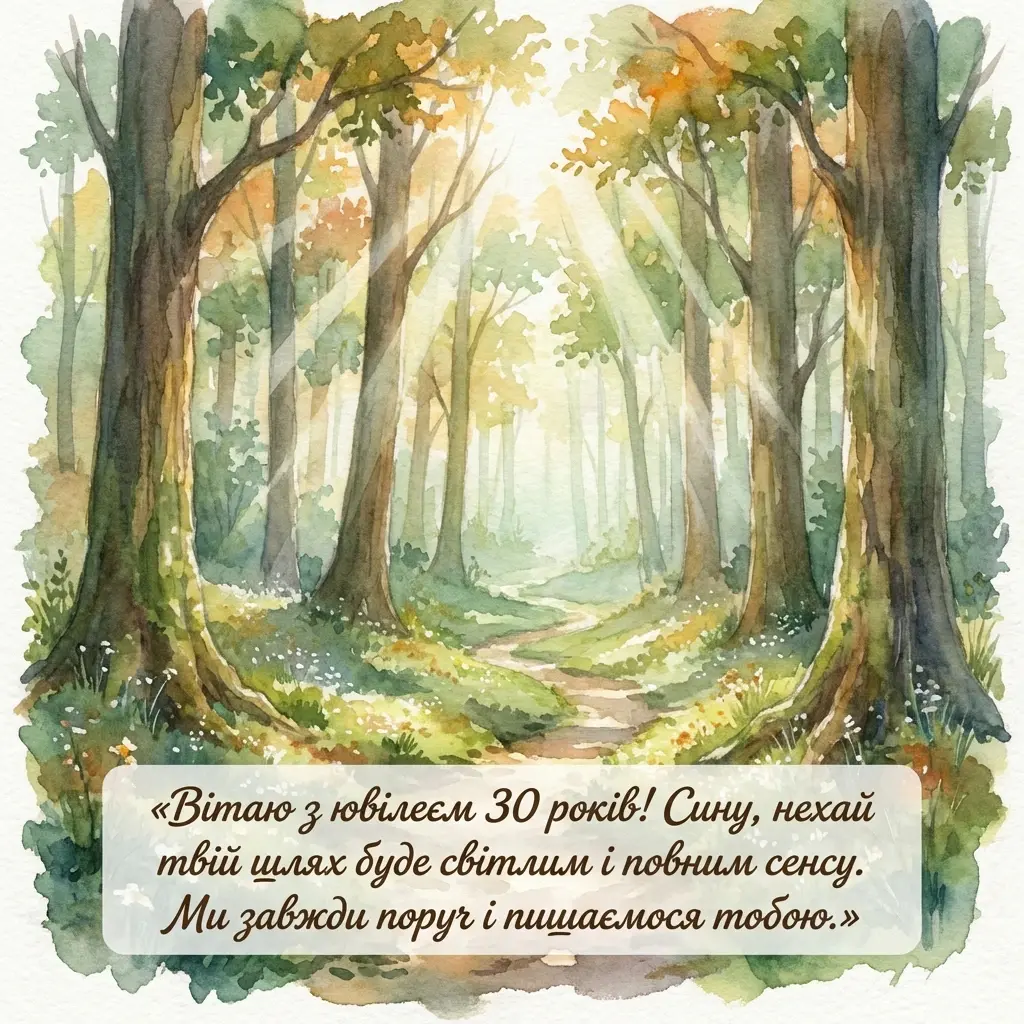 з ювілеєм 30 років сину