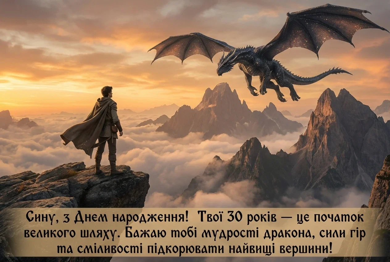 з ювілеєм 30 років сину