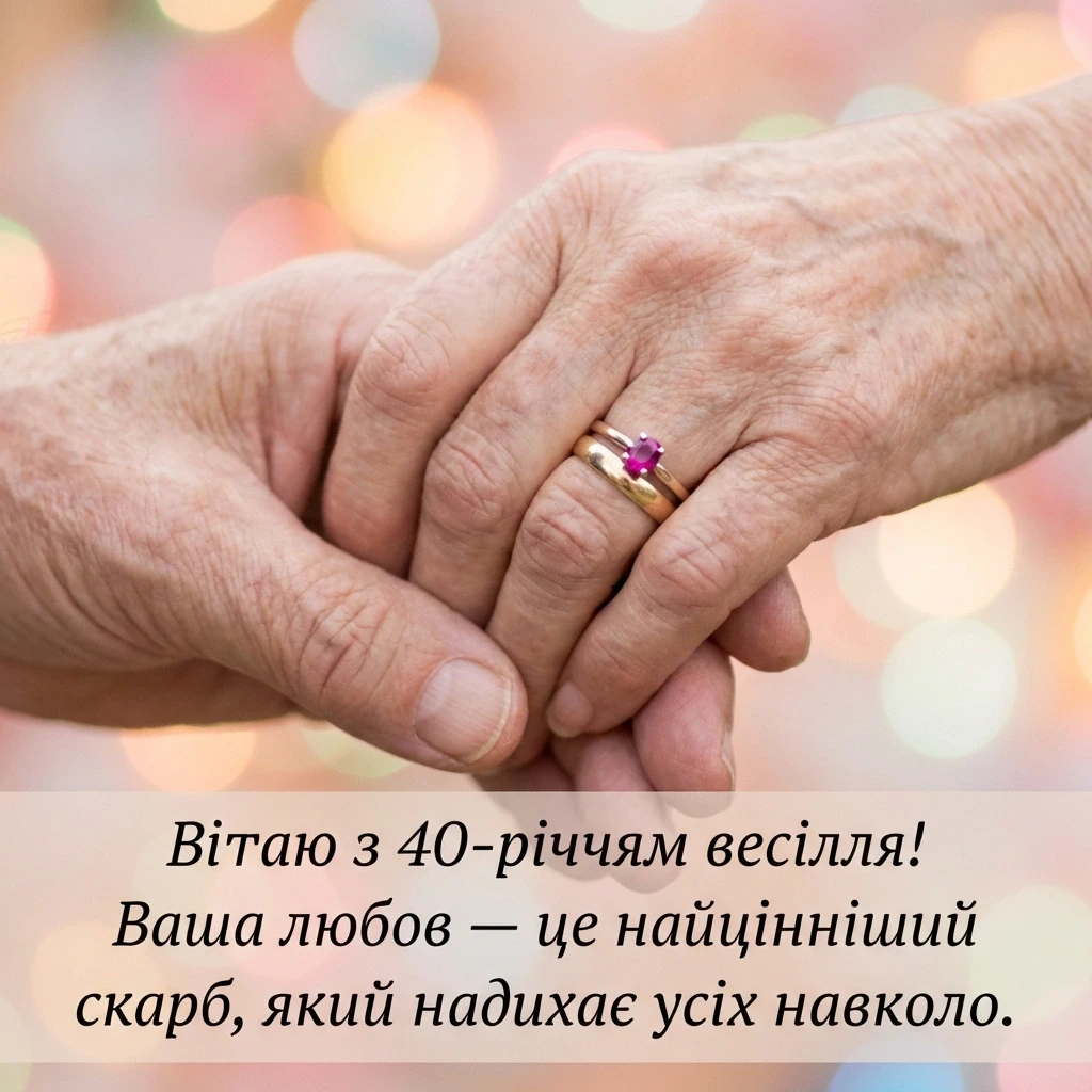 40 років весілля привітання