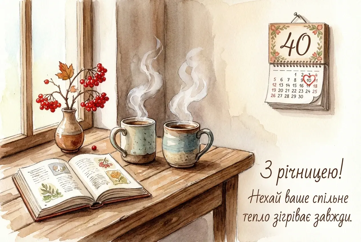 40 років весілля привітання