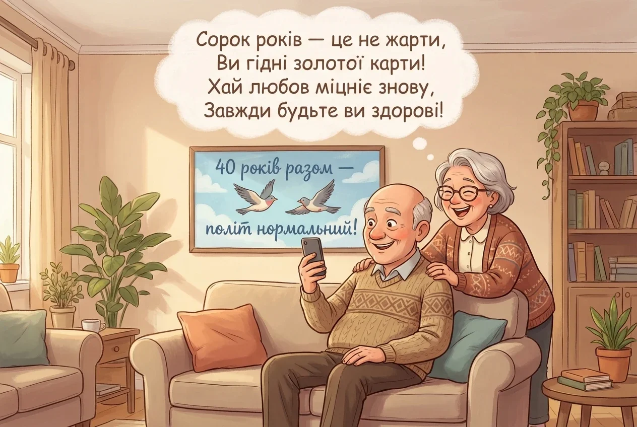 40 років весілля привітання