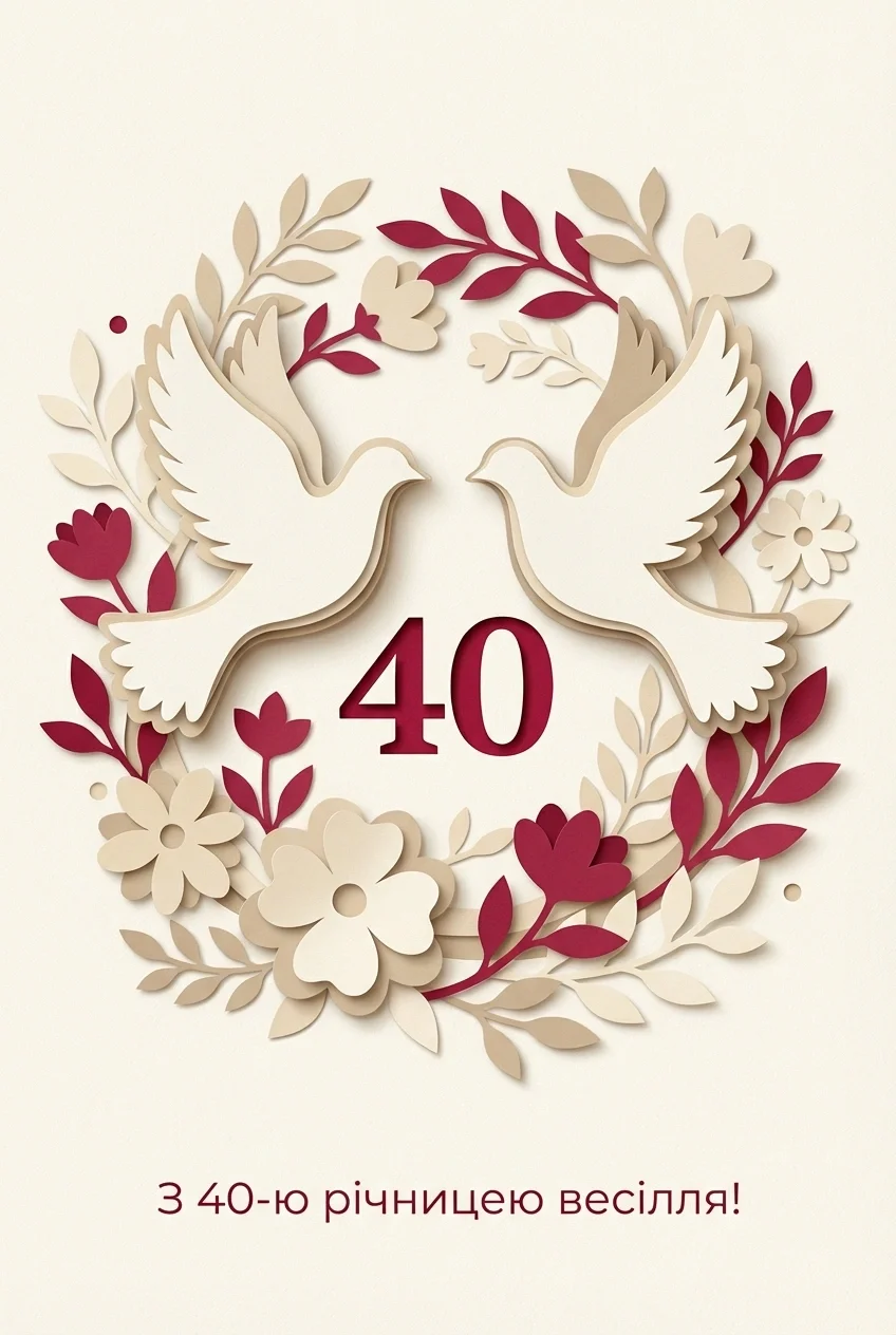 40 років весілля привітання