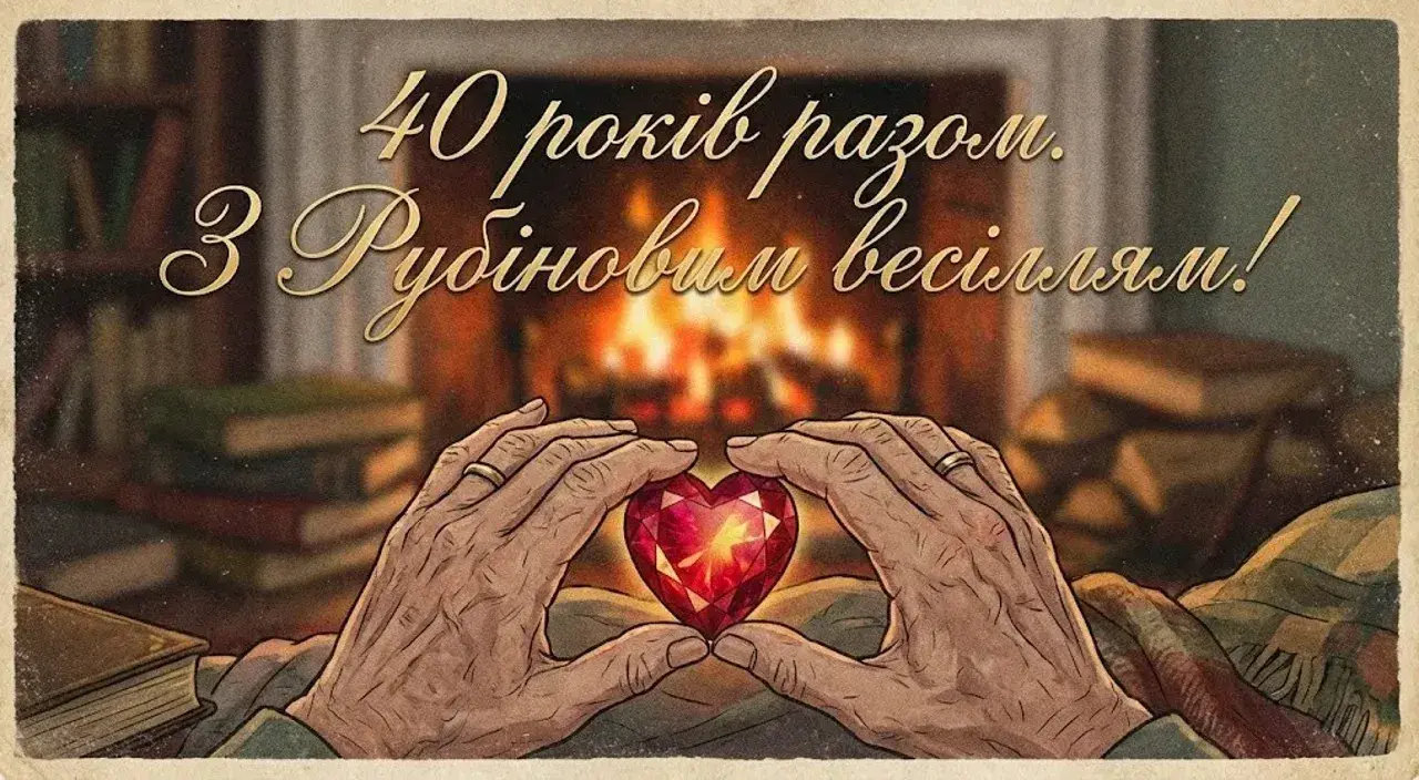 Рубінове весілля: як красиво привітати подружжя з 40-річчям