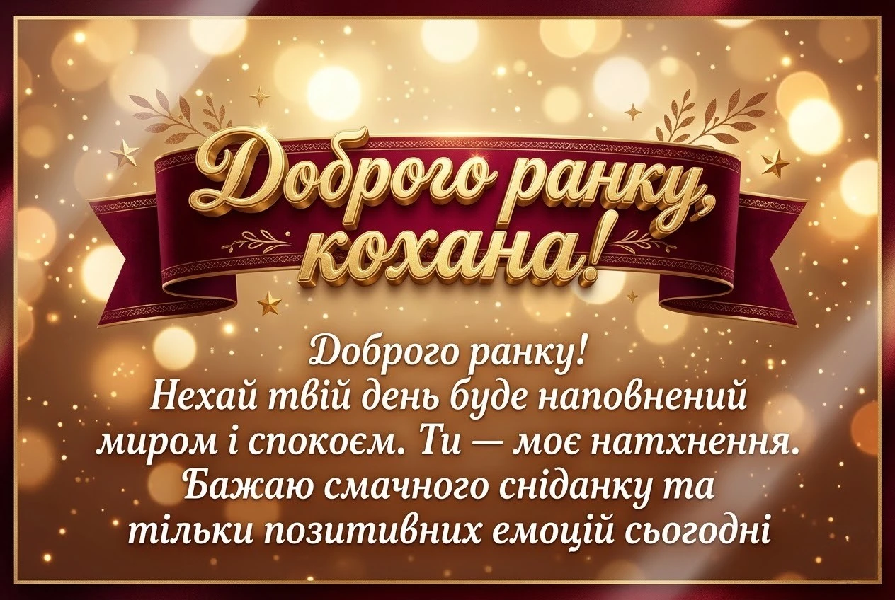 Доброго ранку, моя кохана: надихаючі картинки та ніжні листівки для коханої