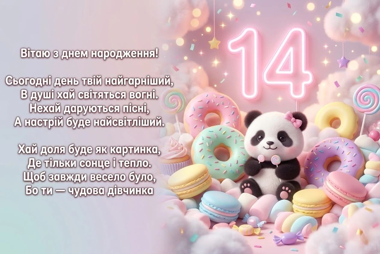 Привітання з днем народження дівчинці на 14 років: зворушливі та сучасні ідеї