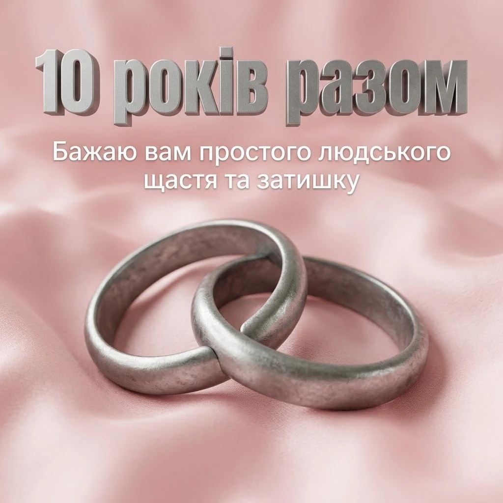 10 років разом: найкращі картинки та щирі вітання з олов’яним весіллям