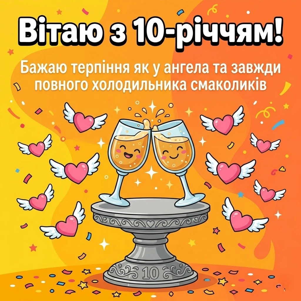 10 років разом: найкращі картинки та щирі вітання з олов’яним весіллям