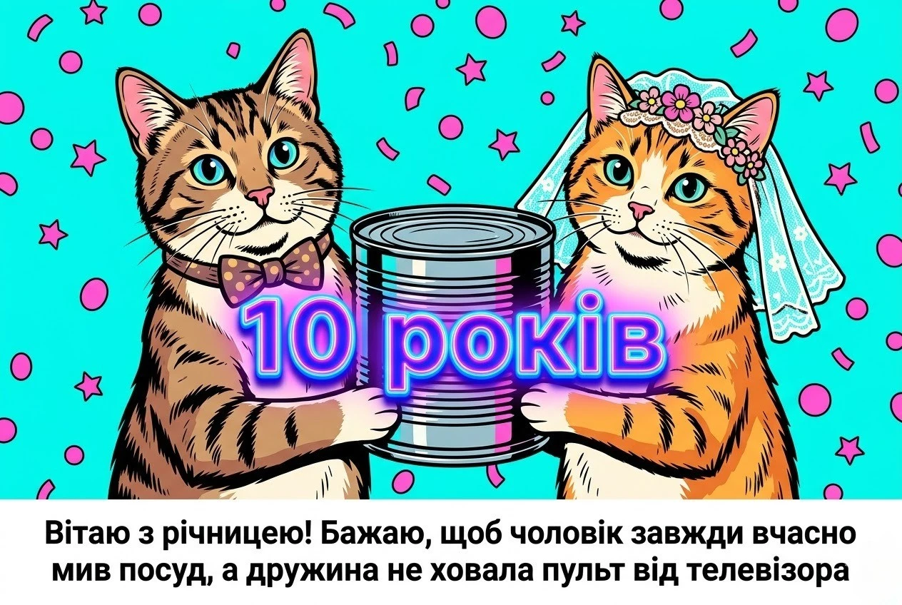 10 років разом: найкращі картинки та щирі вітання з олов’яним весіллям