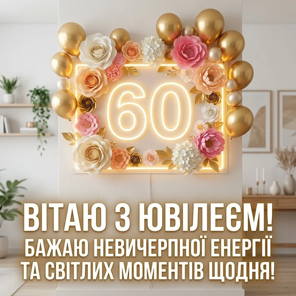 60 років — золота мудрість: підбірка щирих вітань та побажань жінці