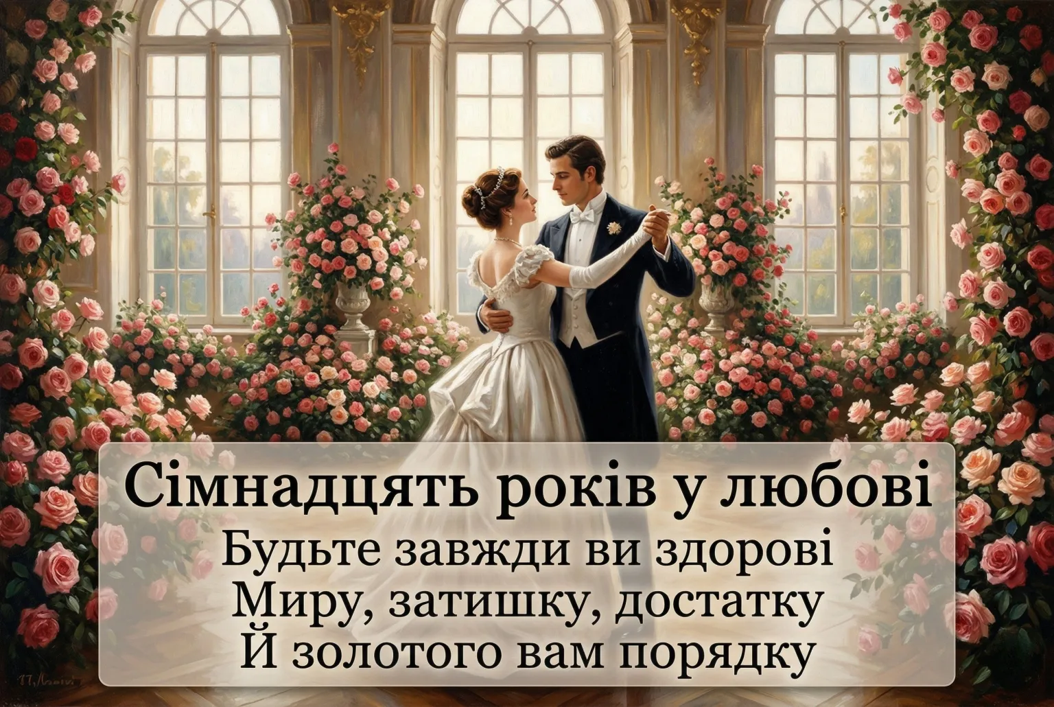Що побажати на 17-ту річницю одруження: підбірка теплих привітань