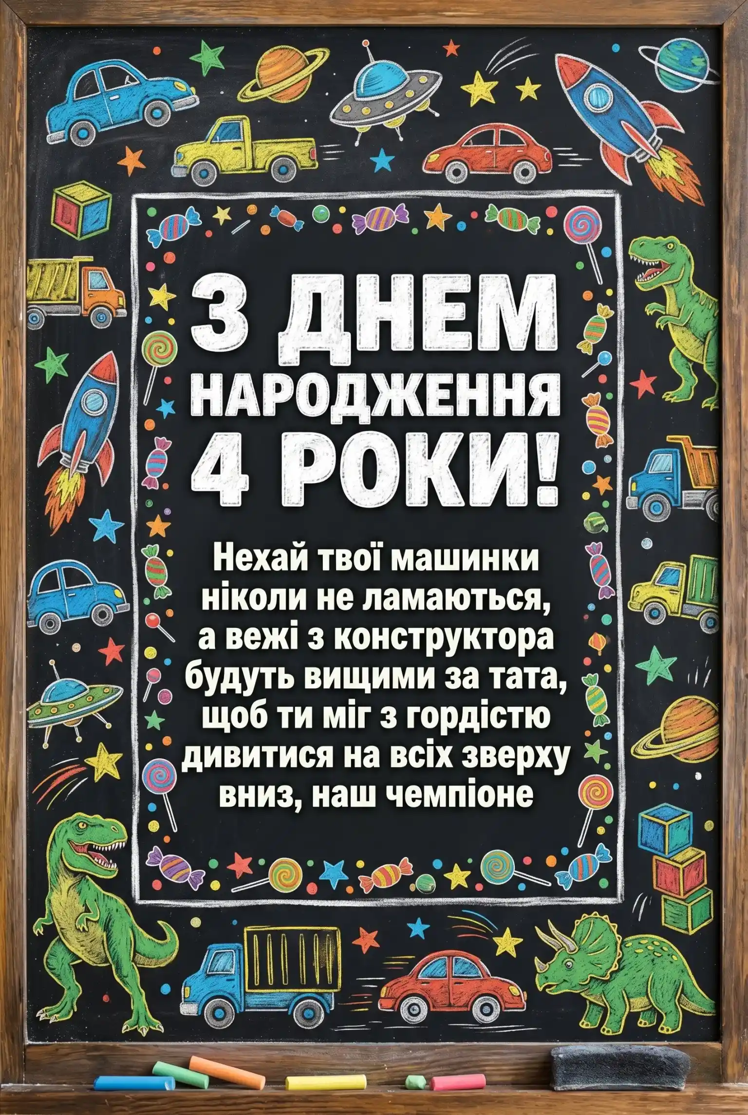 4 роки хлопчику: оригінальні поздоровлення для маленького героя