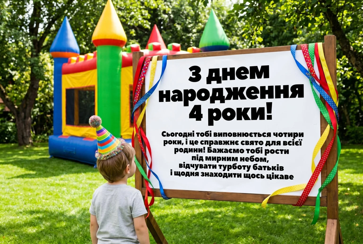 4 роки хлопчику: оригінальні поздоровлення для маленького героя