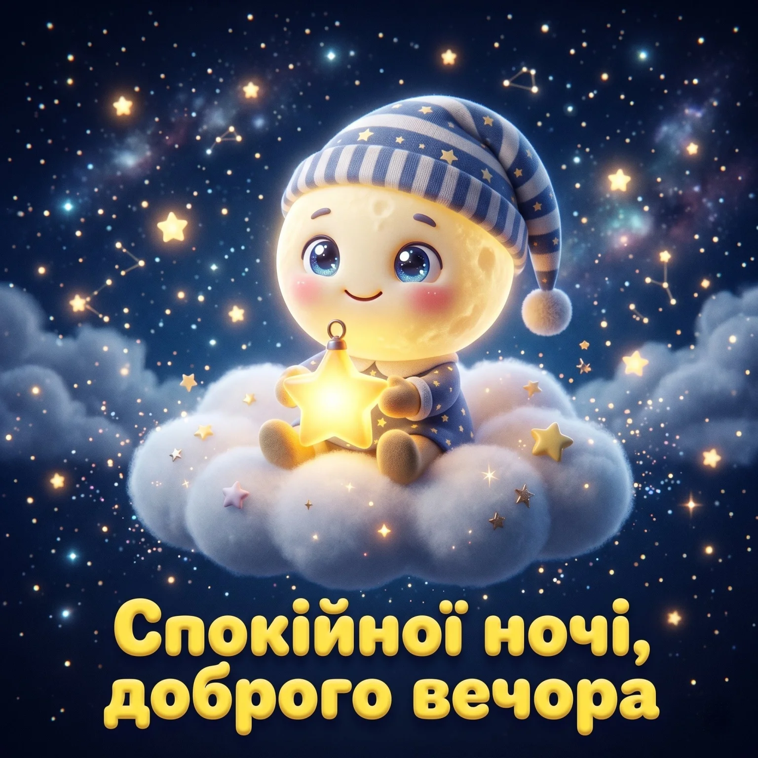 Листівки доброго вечора і спокійної ночі: душевні картинки для затишного відпочинку