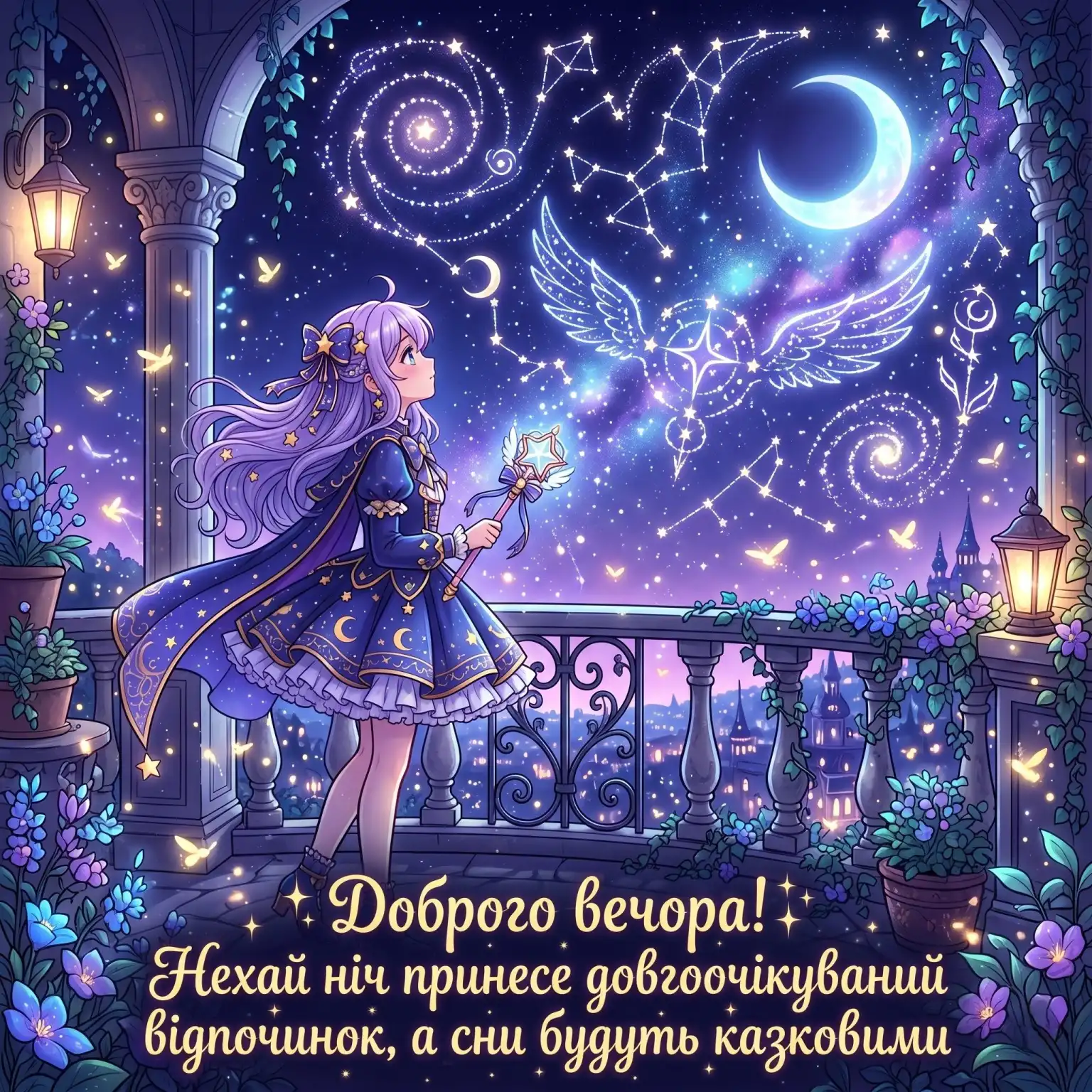 Листівки доброго вечора і спокійної ночі: душевні картинки для затишного відпочинку