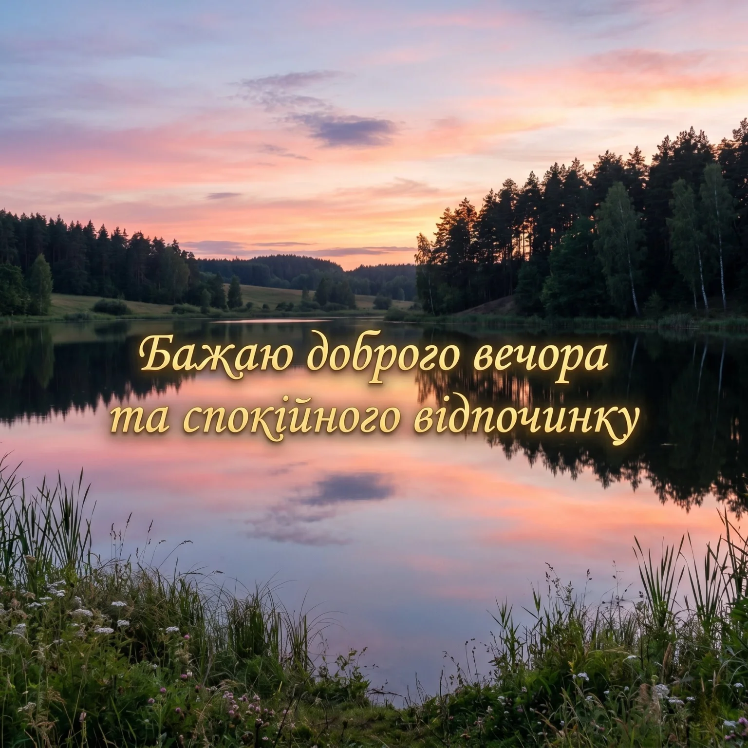 Листівки доброго вечора і спокійної ночі: душевні картинки для затишного відпочинку