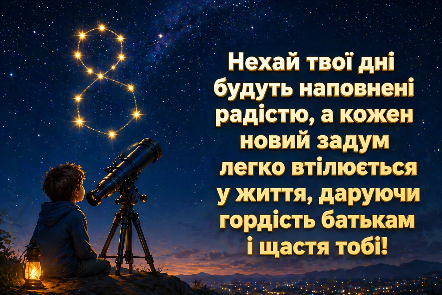 Привітання з 8-річчям хлопчику: від батьків, друзів та рідних