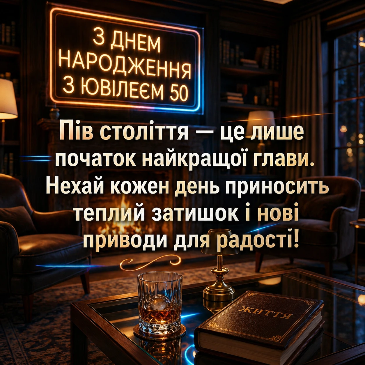 Привітання з днем народження з ювілеєм 50: слова, що торкаються серця