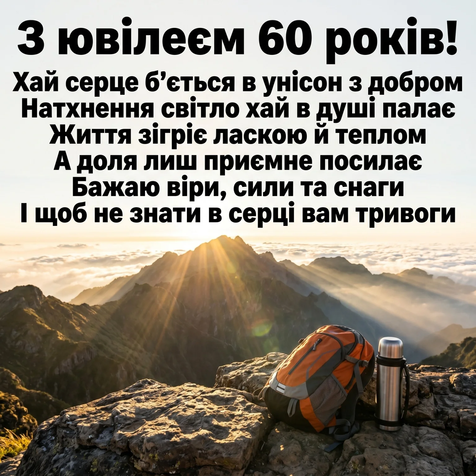 Картинка чоловіку з ювілеєм 60 років: підбірка листівок та щирих побажань