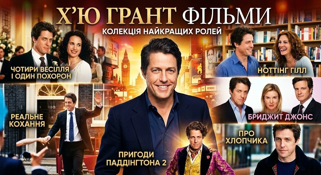 Усі фільми Г’ю Ґранта з рейтингами та описами
