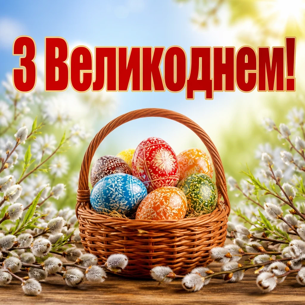 привітання з великоднем