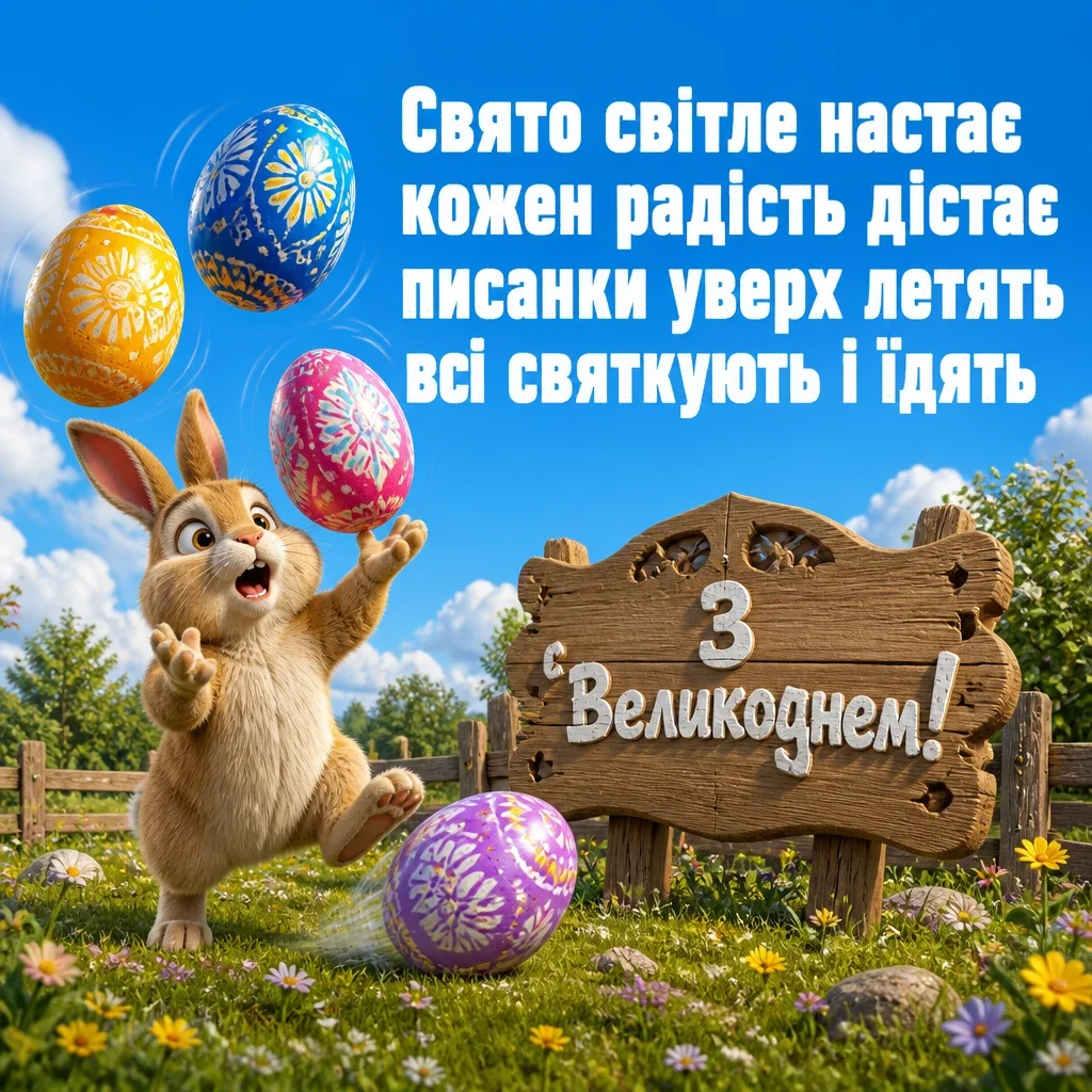 привітання з великоднем