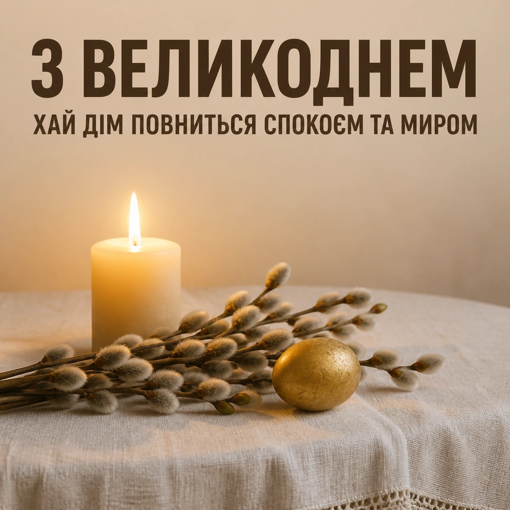 привітання з великоднем