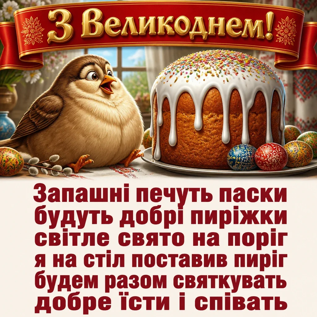 привітання з великоднем