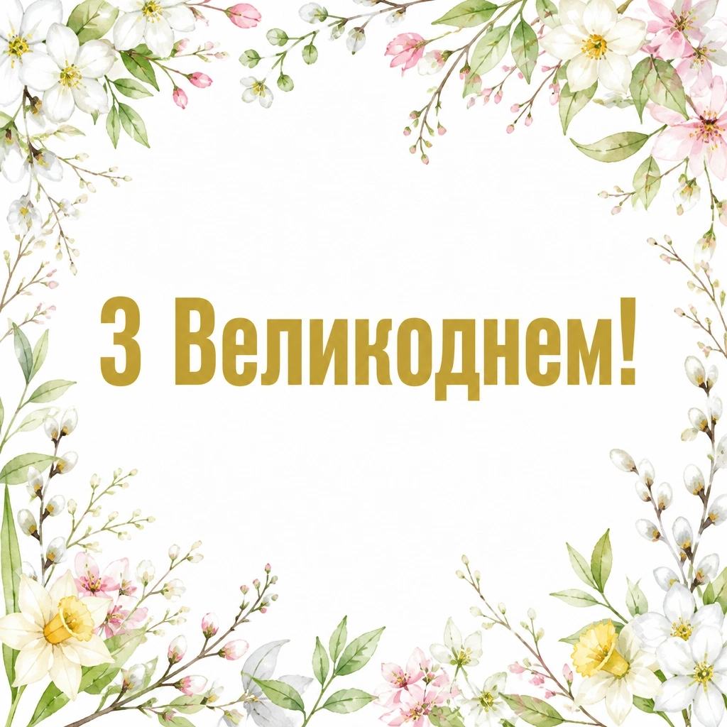 привітання з великоднем