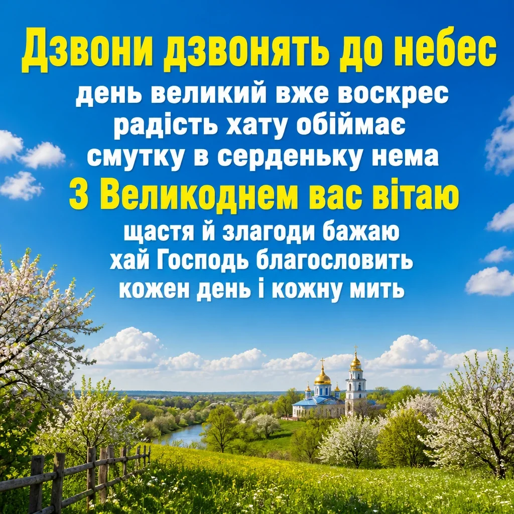 привітання з великоднем