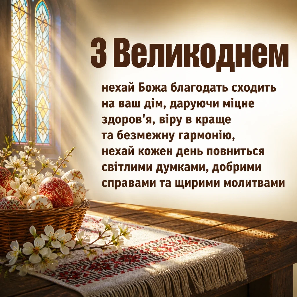 привітання з великоднем