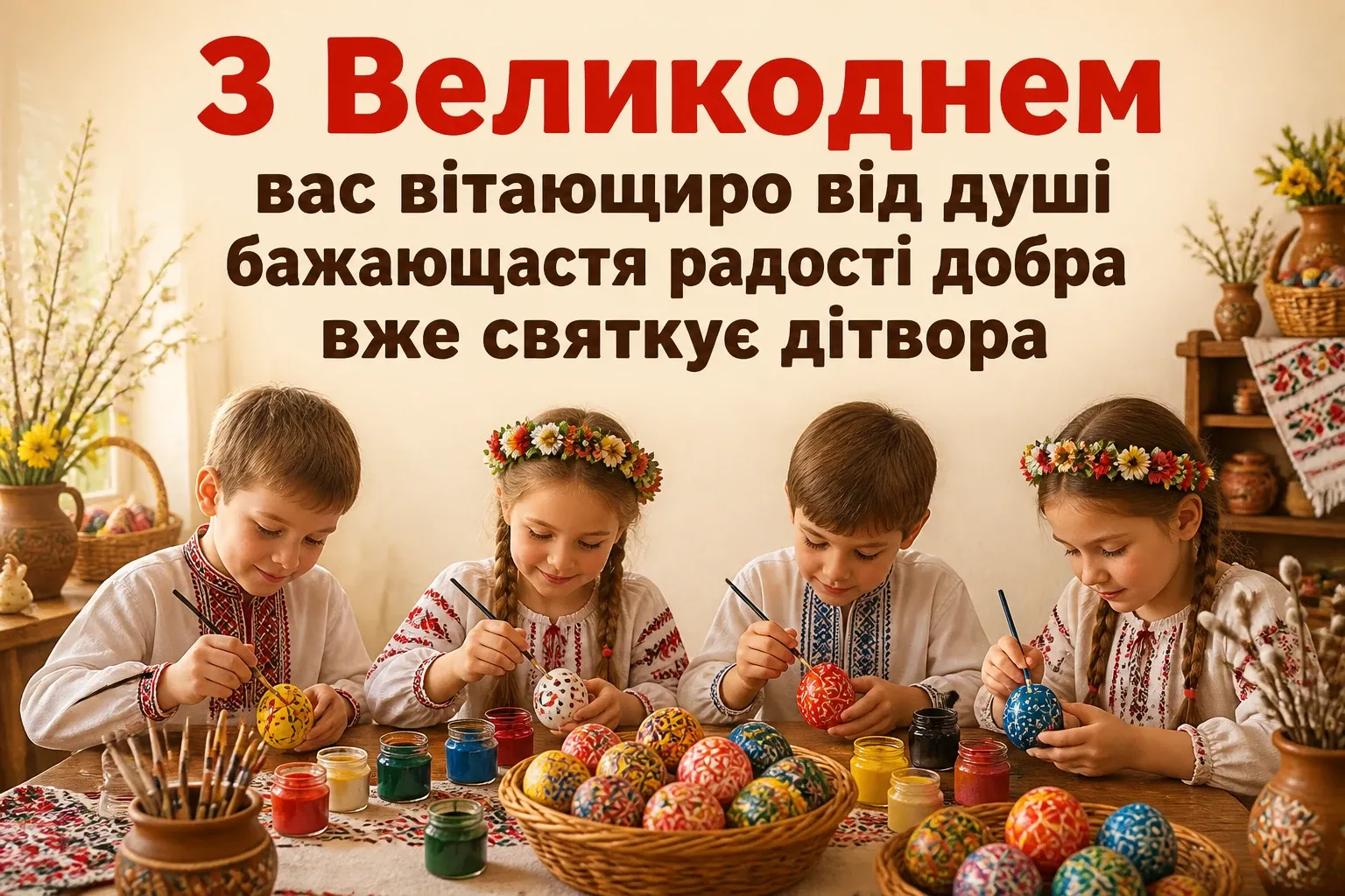 привітання з великоднем