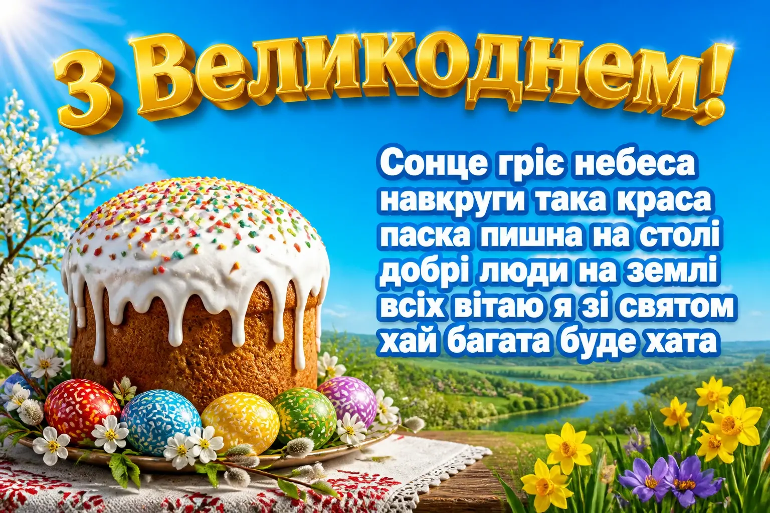 привітання з великоднем