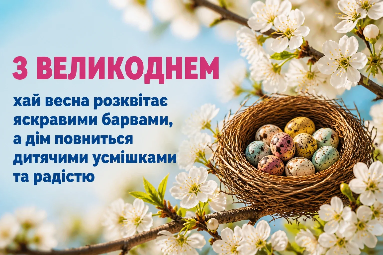 привітання з великоднем