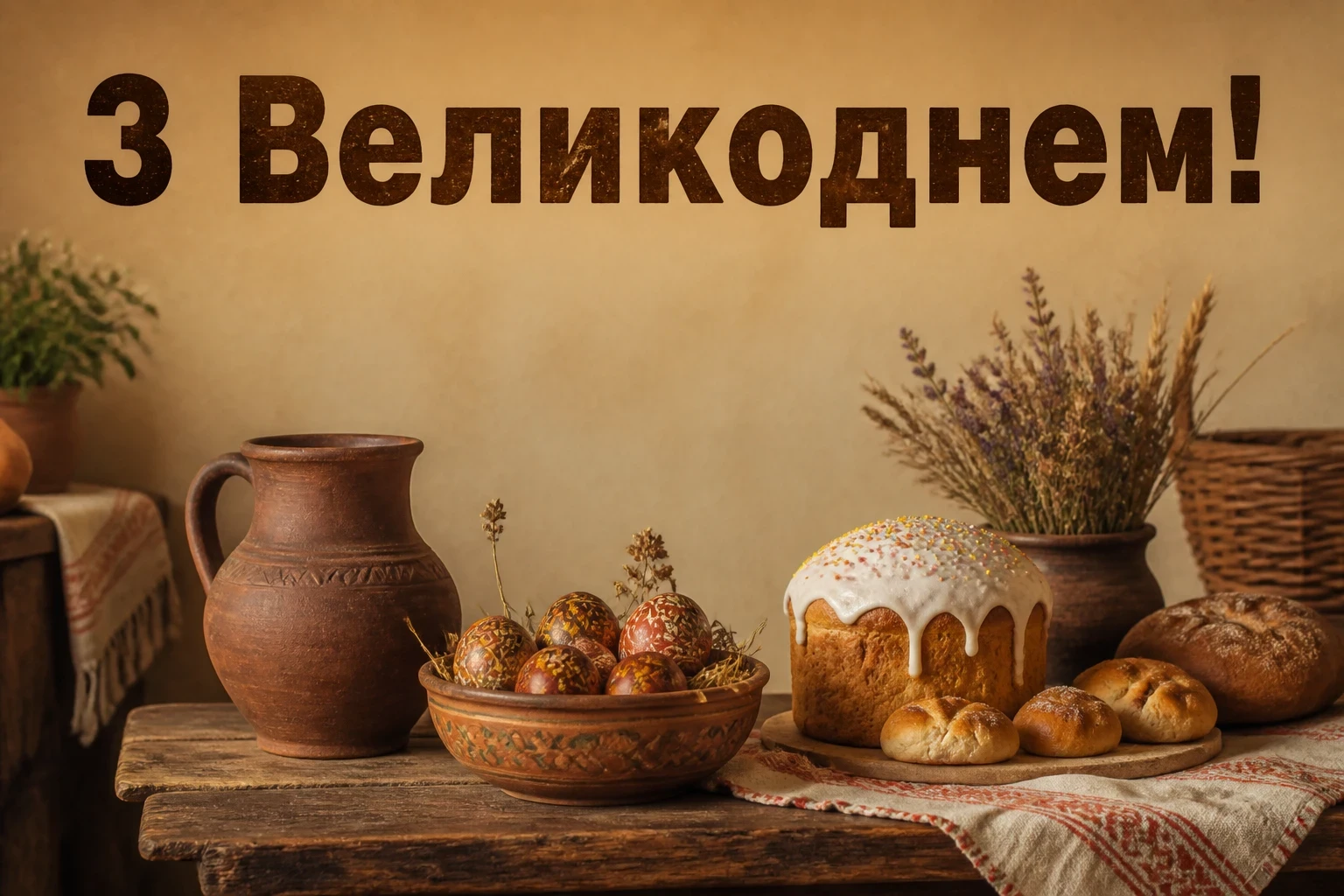 привітання з великоднем