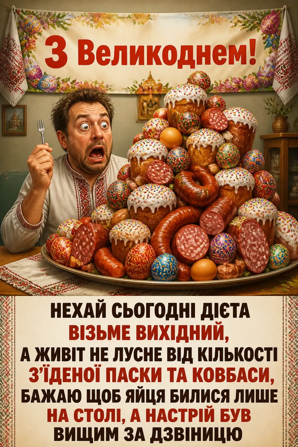 привітання з великоднем