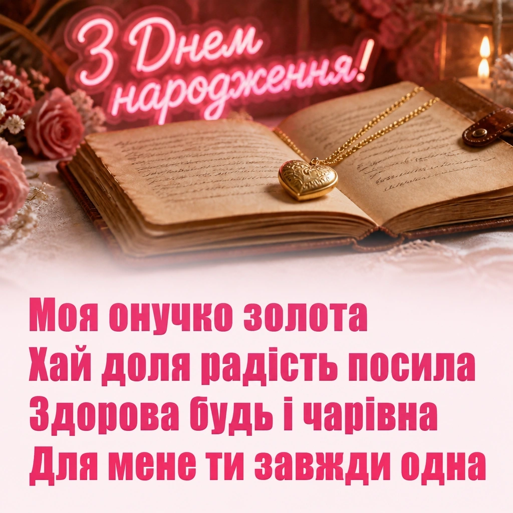 від бабусі внучка онучки привітання з днем народження внучки