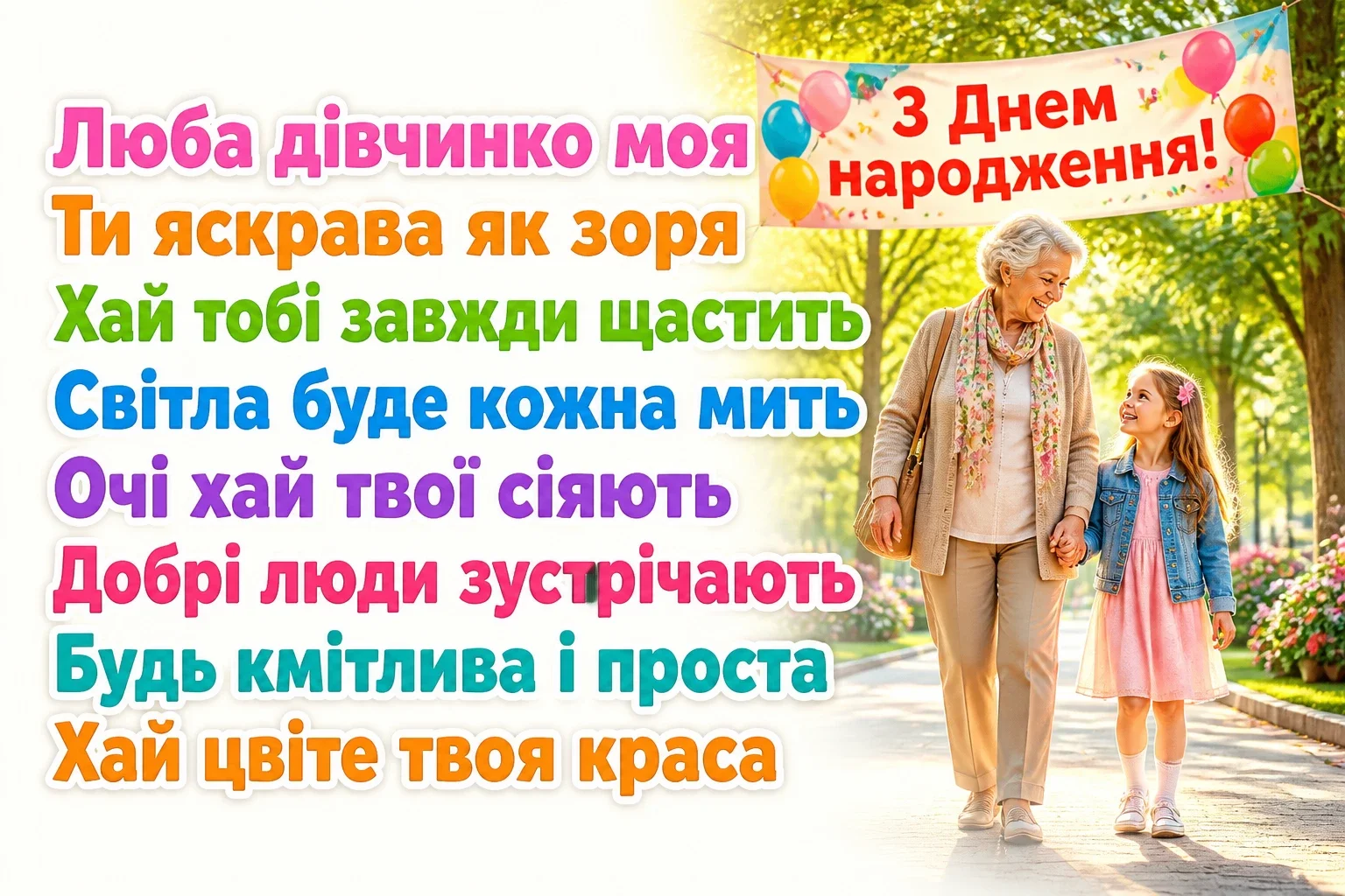 від бабусі внучка онучки привітання з днем народження внучки
