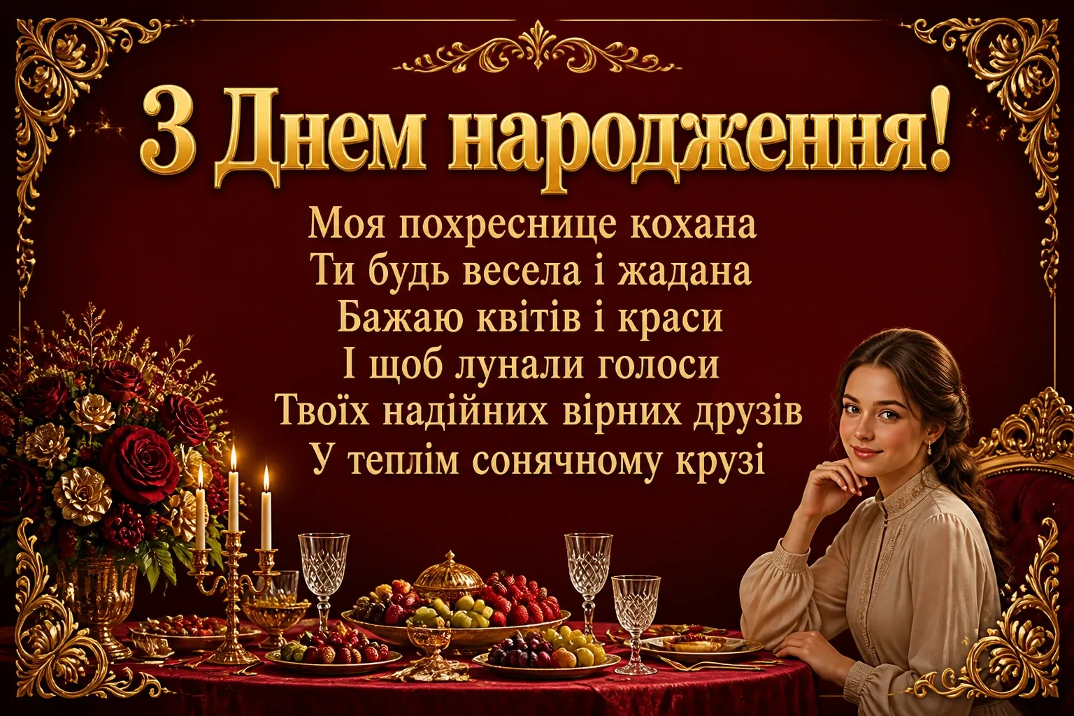 привітання з днем народження хрещениці привітання з днем народження хрещениці