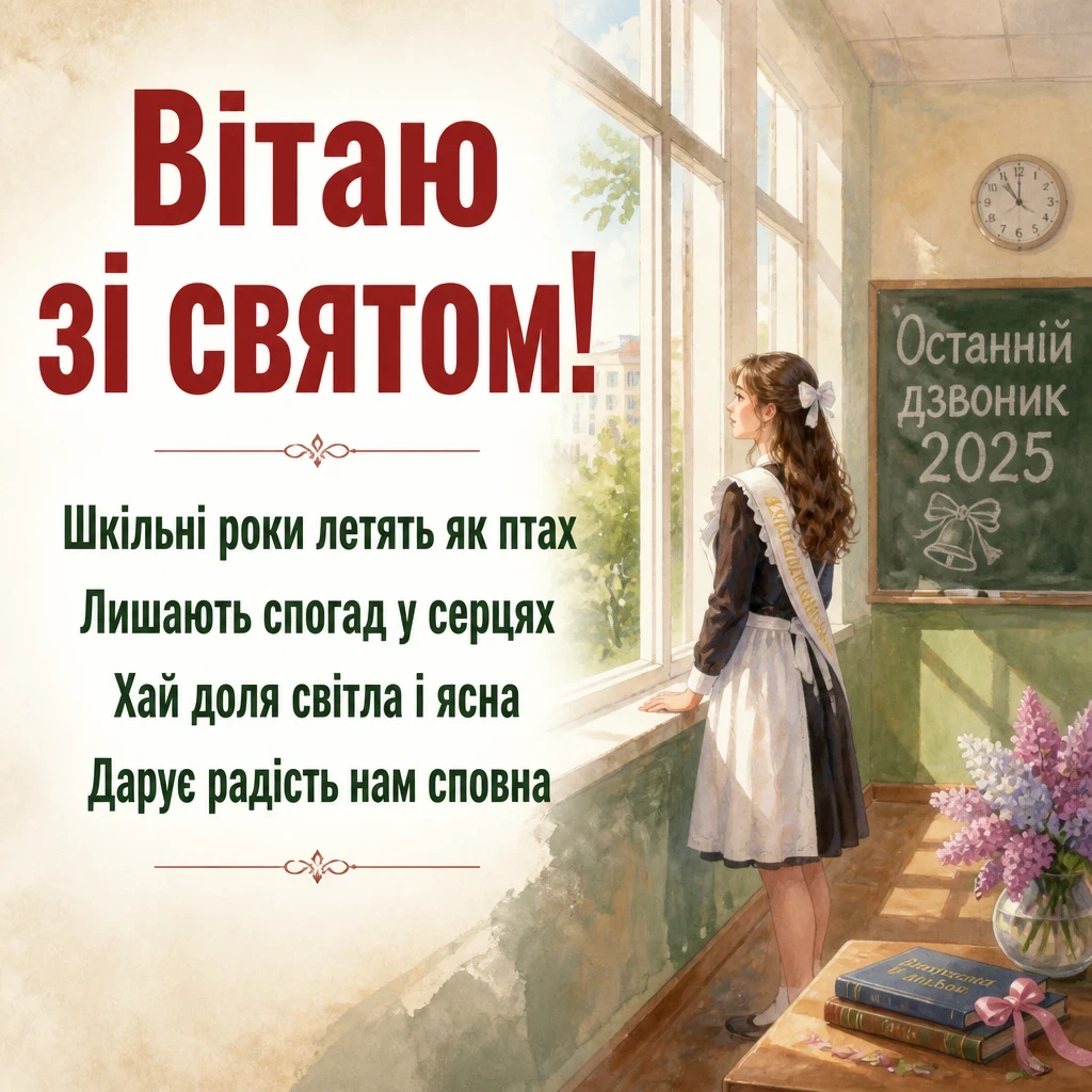 привітання з останнім дзвоником 2025 привітання з останнім дзвоником 2025